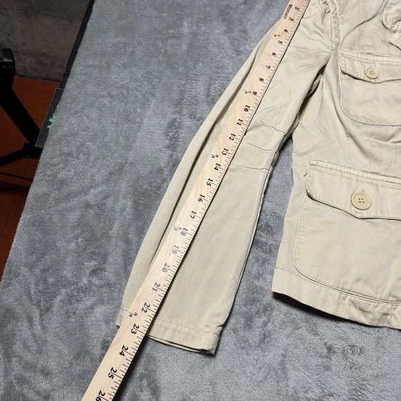 Vintage Y2K MARC JACOBS Sz S Beige Military Utility Jacket Pockets City Boho